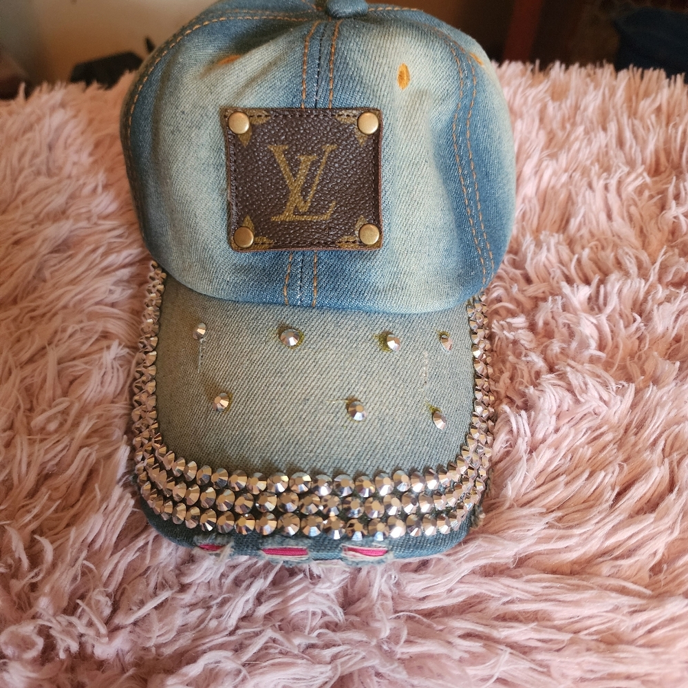 Louis Vuitton Blue Silver Studded Hat
